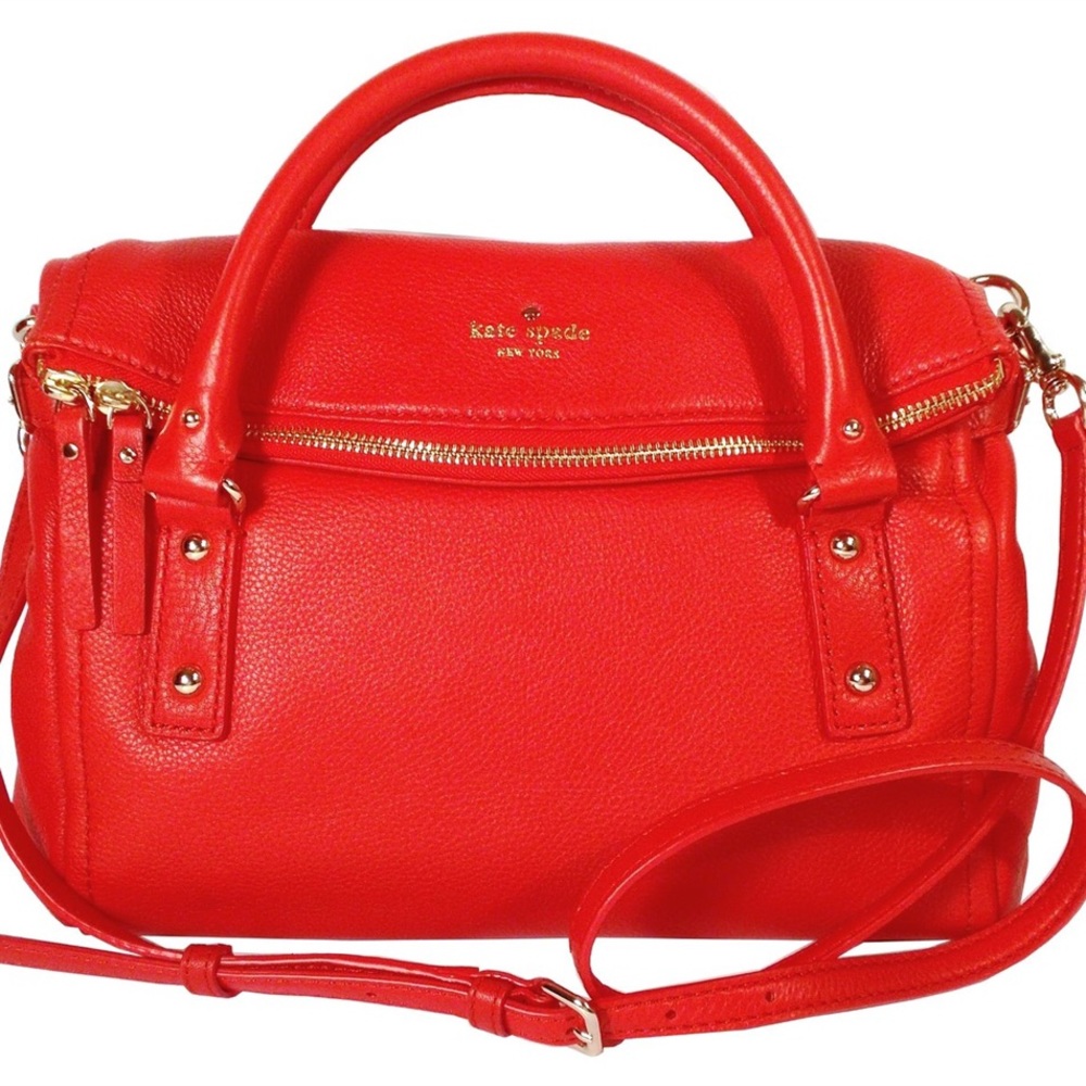 Kate Spade Leslie Large Satchel in Red